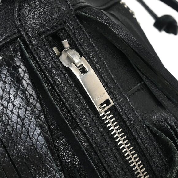 Saint Laurent Black Emmanuelle Fringe Shoulder Bag GT･357603･1115 115737 - Picture 5 of 9